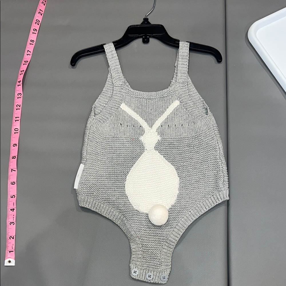 Gray Knit Kids One Piece stella mccartney bunny easter 24 months baby unisex